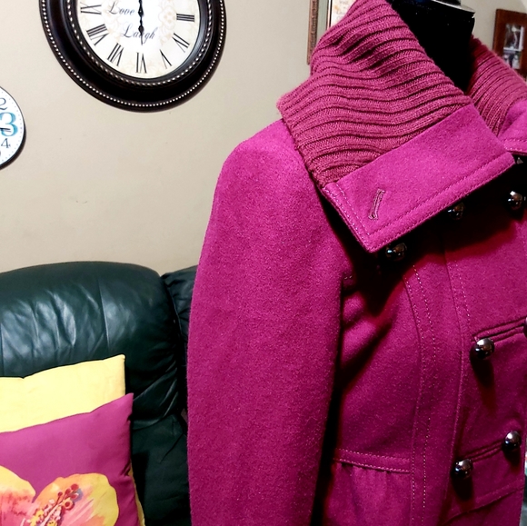 Delia's Fuschia Peacoat - Picture 2 of 11